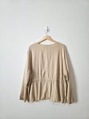 Vintage Linen Blend Chore Button Up (XL)
