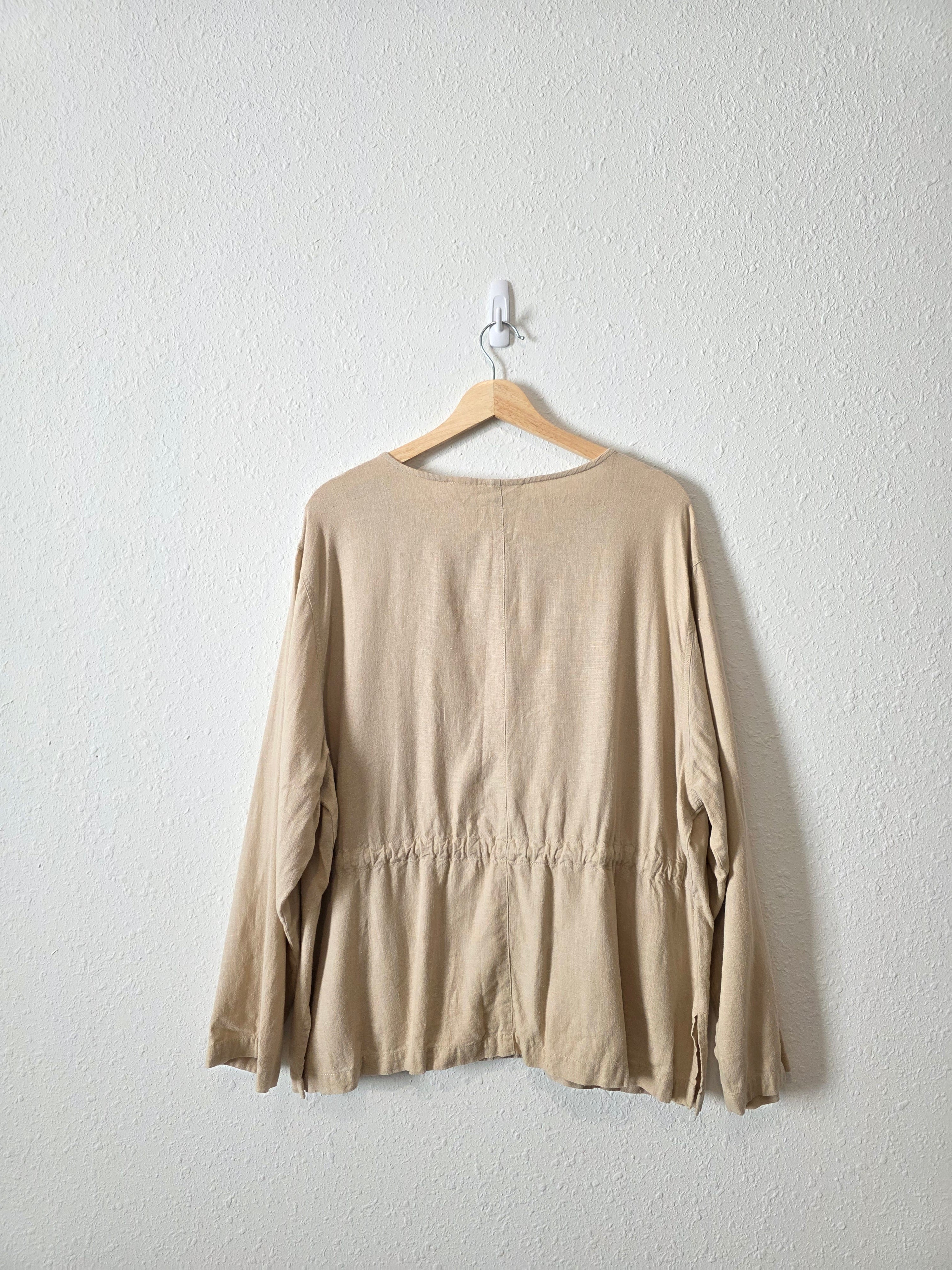 Vintage Linen Blend Chore Button Up (XL)