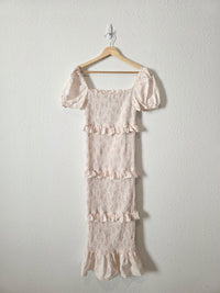 Worth Collective Floral Smocked Dress (M)