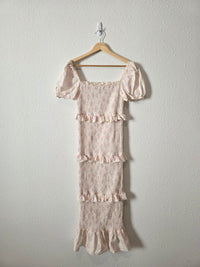 Worth Collective Floral Smocked Dress (M)