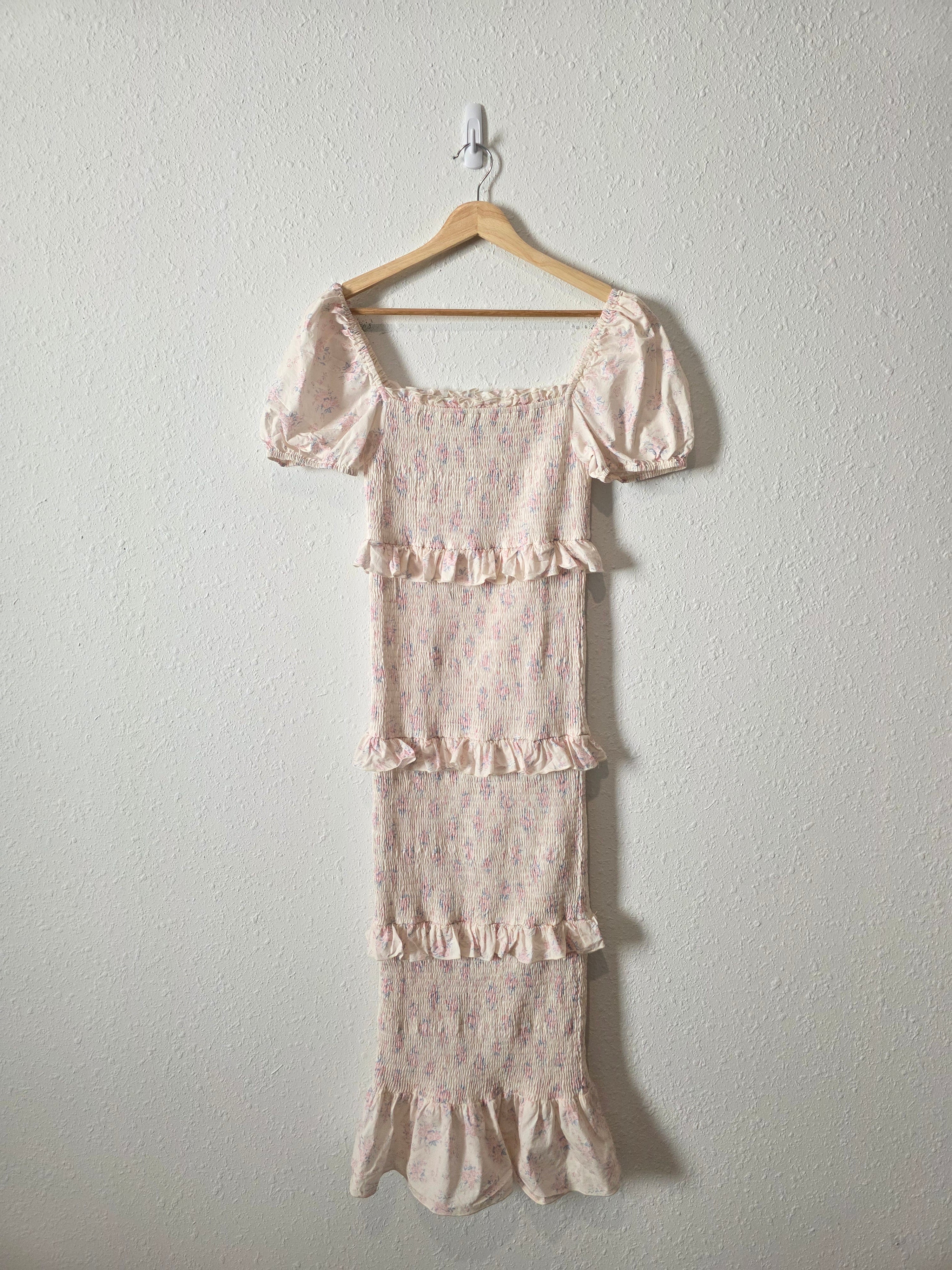 Worth Collective Floral Smocked Dress (M)