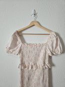 Worth Collective Floral Smocked Dress (M)