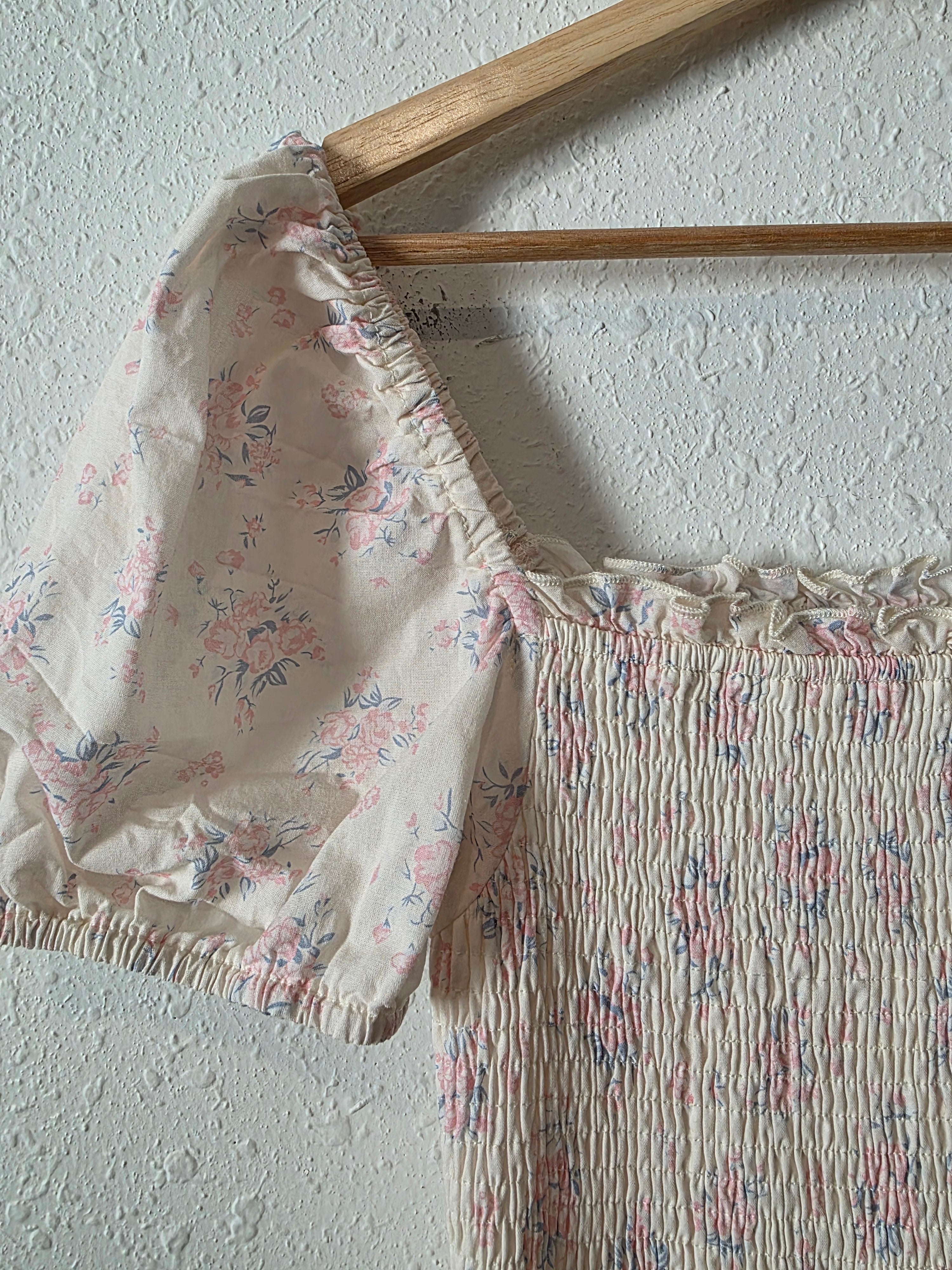 Worth Collective Floral Smocked Dress (M)