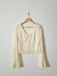 Altar'd State Floral Lace Top (L)