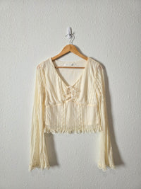 Altar'd State Floral Lace Top (L)