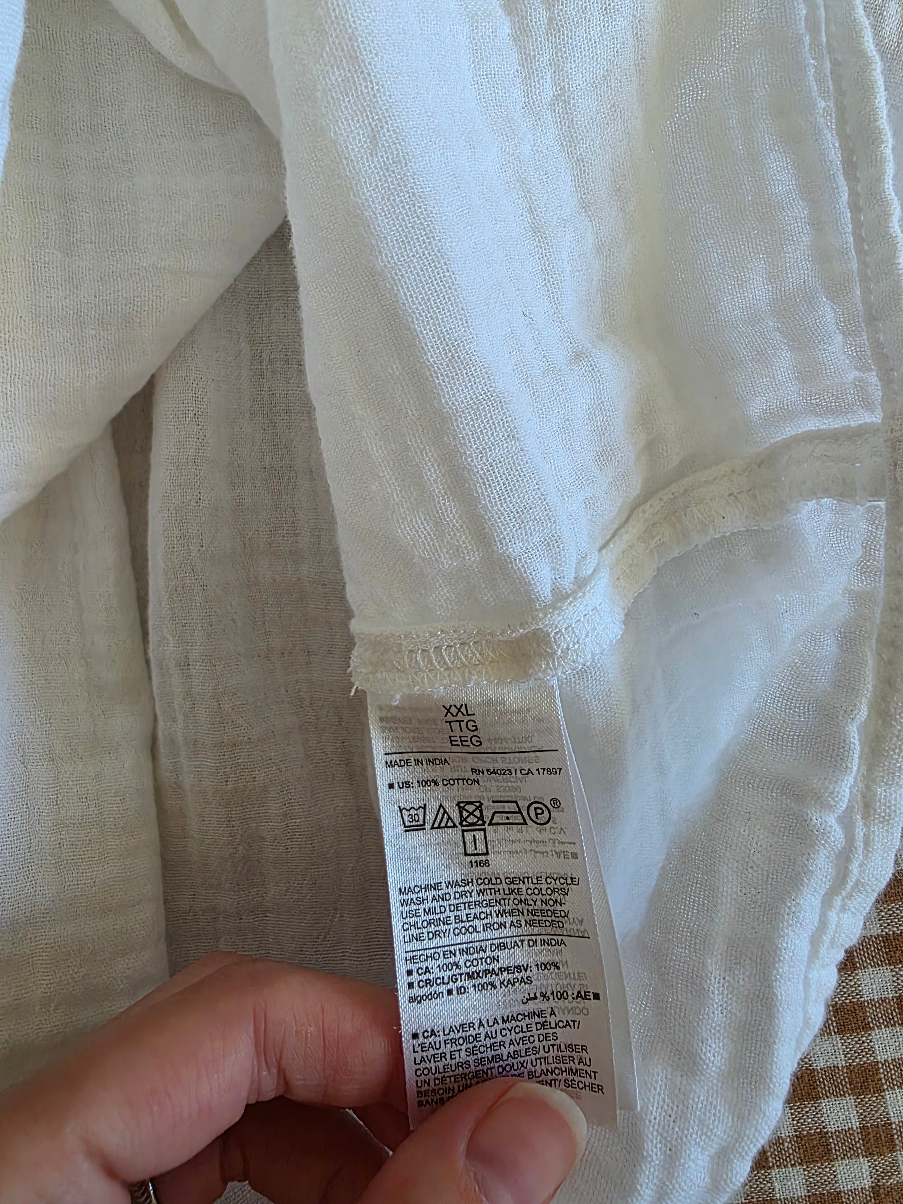 Cotton Gauze Tie Back Tank (XXL)