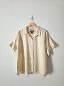 Cream Oversized Linen Button Up (XL)
