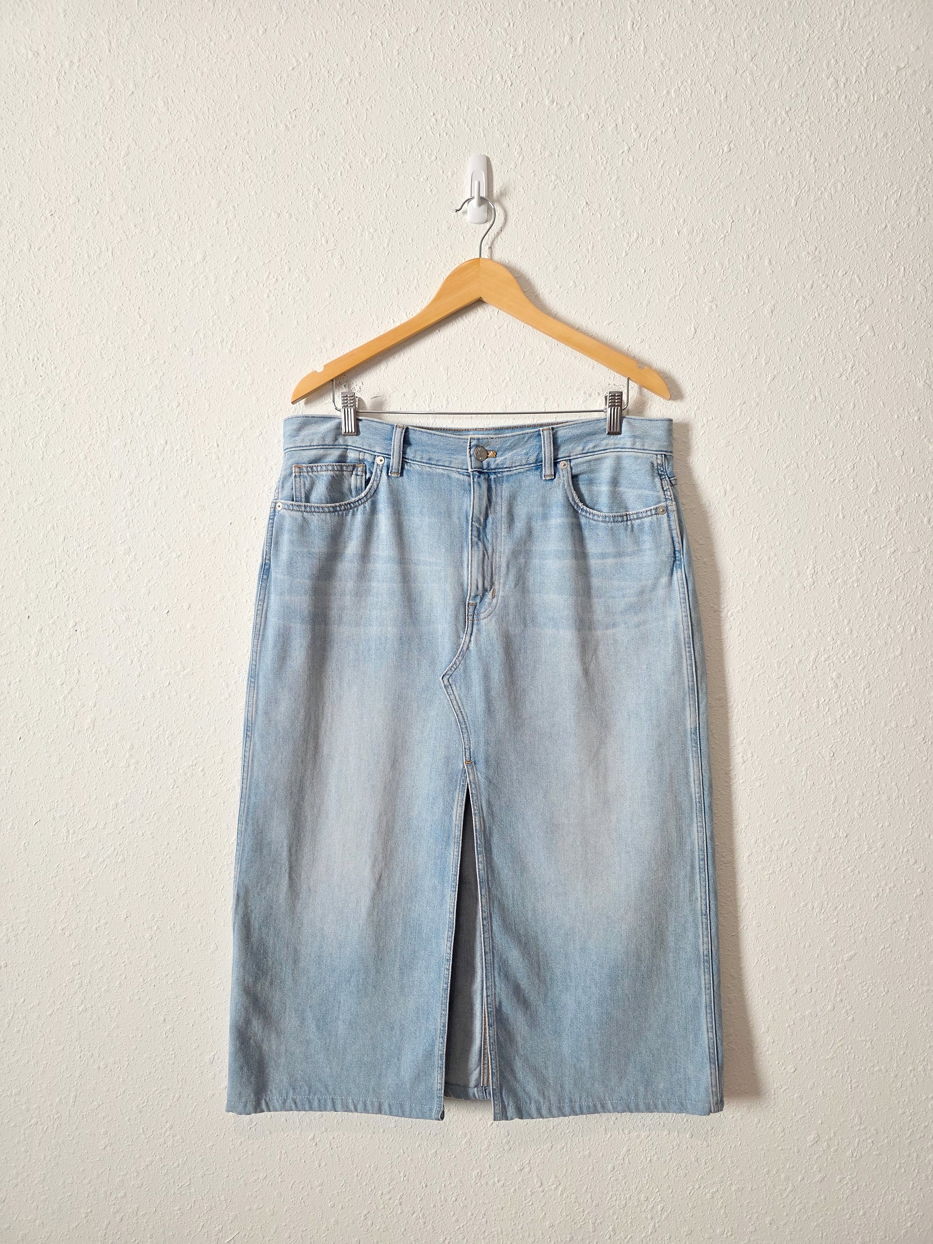Madewell Denim Midi Skirt (31)