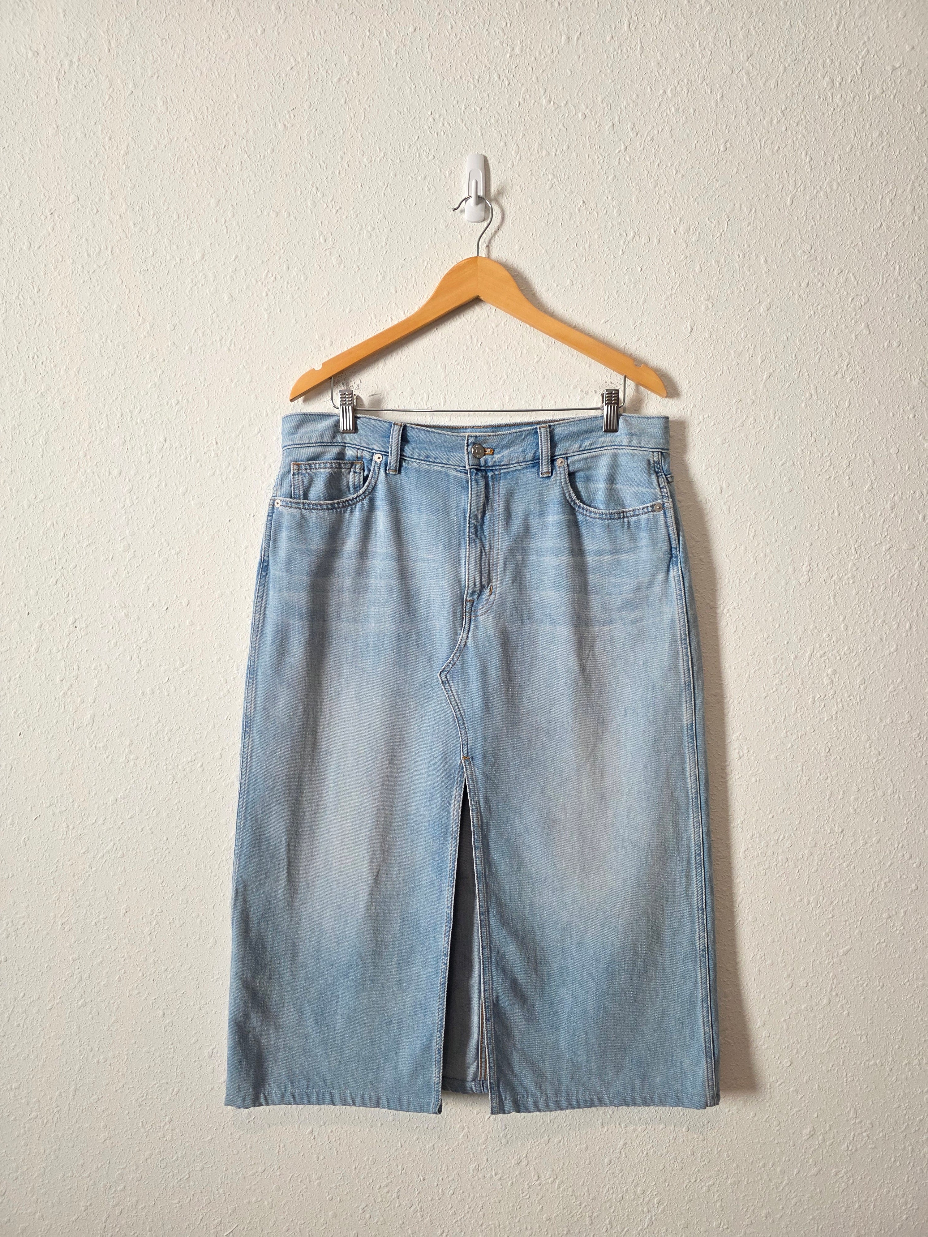 Madewell Denim Midi Skirt (31)