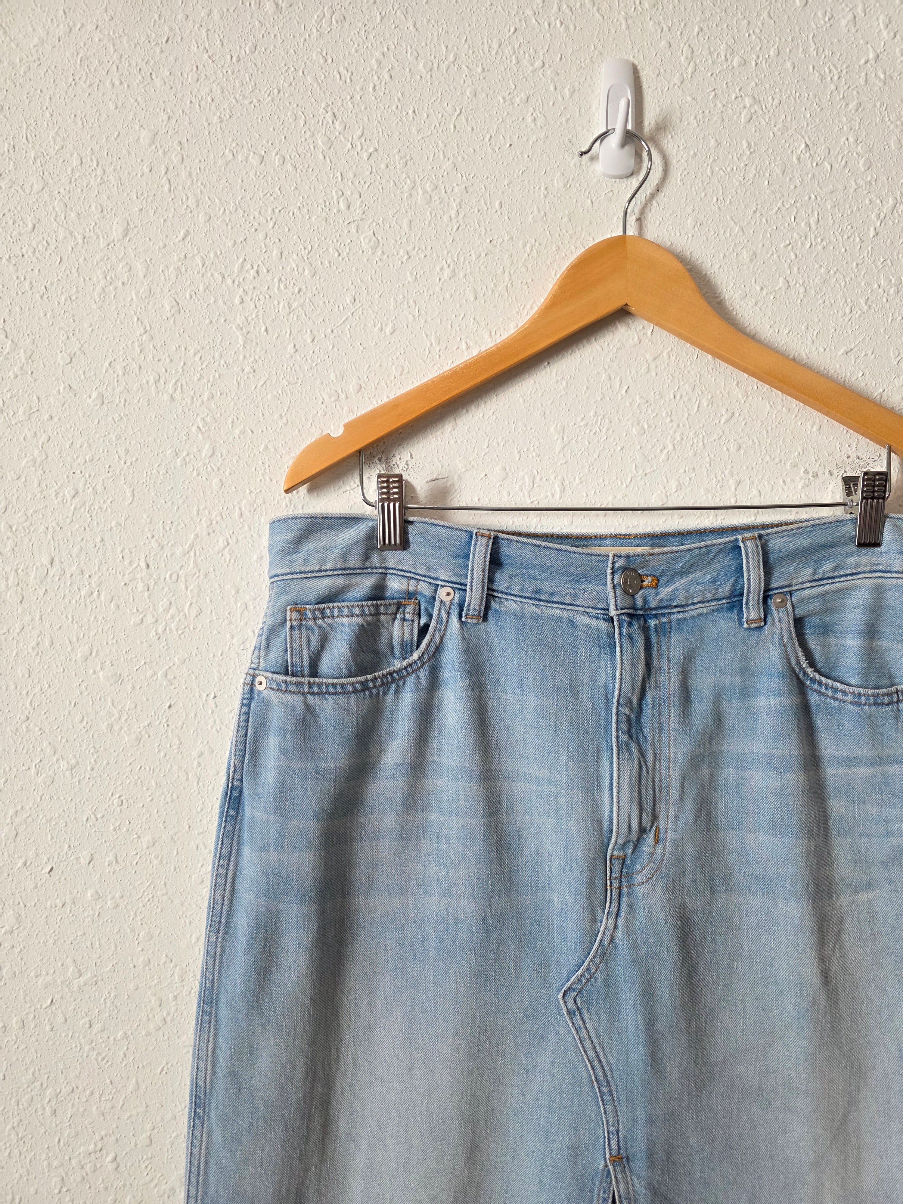 Madewell Denim Midi Skirt (31)