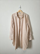 J.Crew Linen Cotton Striped Button Up (L)