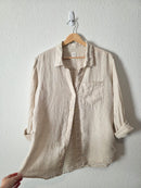 Gap Oat Linen Button Up (L)