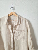 Gap Oat Linen Button Up (L)