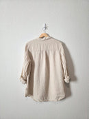 Gap Oat Linen Button Up (L)