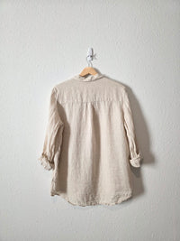 Gap Oat Linen Button Up (L)