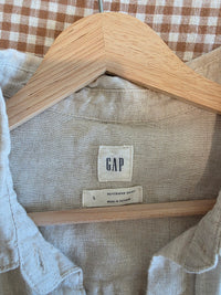 Gap Oat Linen Button Up (L)