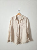 Gap Oat Linen Button Up (L)