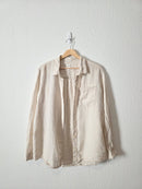 Gap Oat Linen Button Up (L)