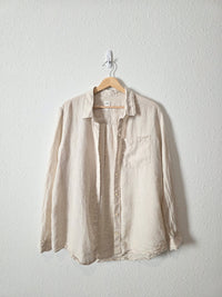 Gap Oat Linen Button Up (L)