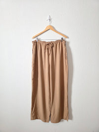 Vintage Wide Leg Silk Pants (XL)