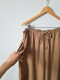 Vintage Wide Leg Silk Pants (XL)