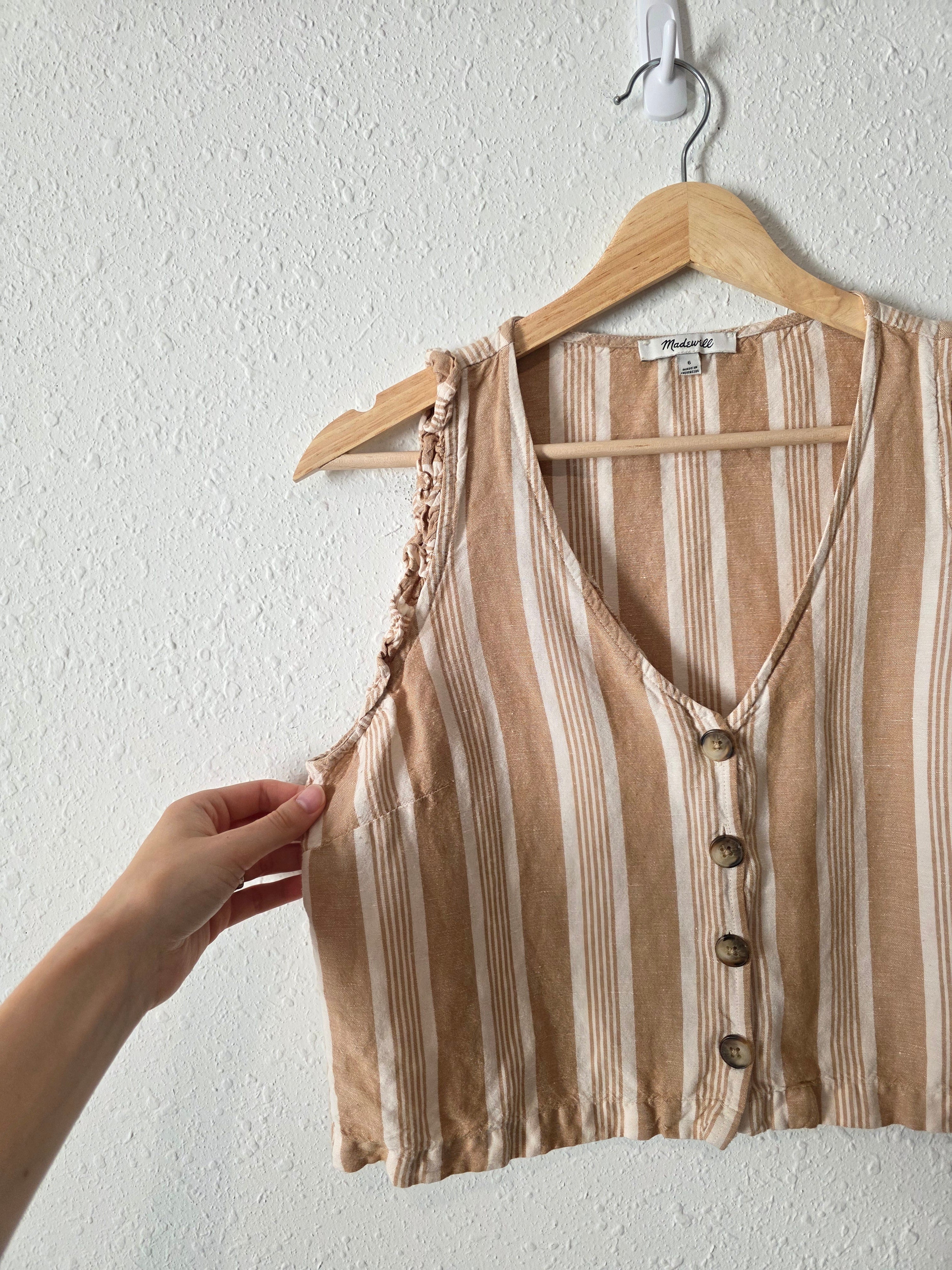 Madewell Striped Linen Blend Tank (6)