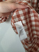 Gingham Puff Sleeve Top (L)