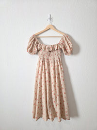 Dainty Floral Smocked Dress (L)