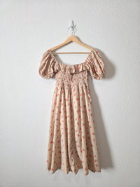 Dainty Floral Smocked Dress (L)
