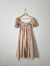 Dainty Floral Smocked Dress (L)