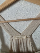 Oat Linen Blend Overalls (S)