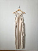Oat Linen Blend Overalls (S)