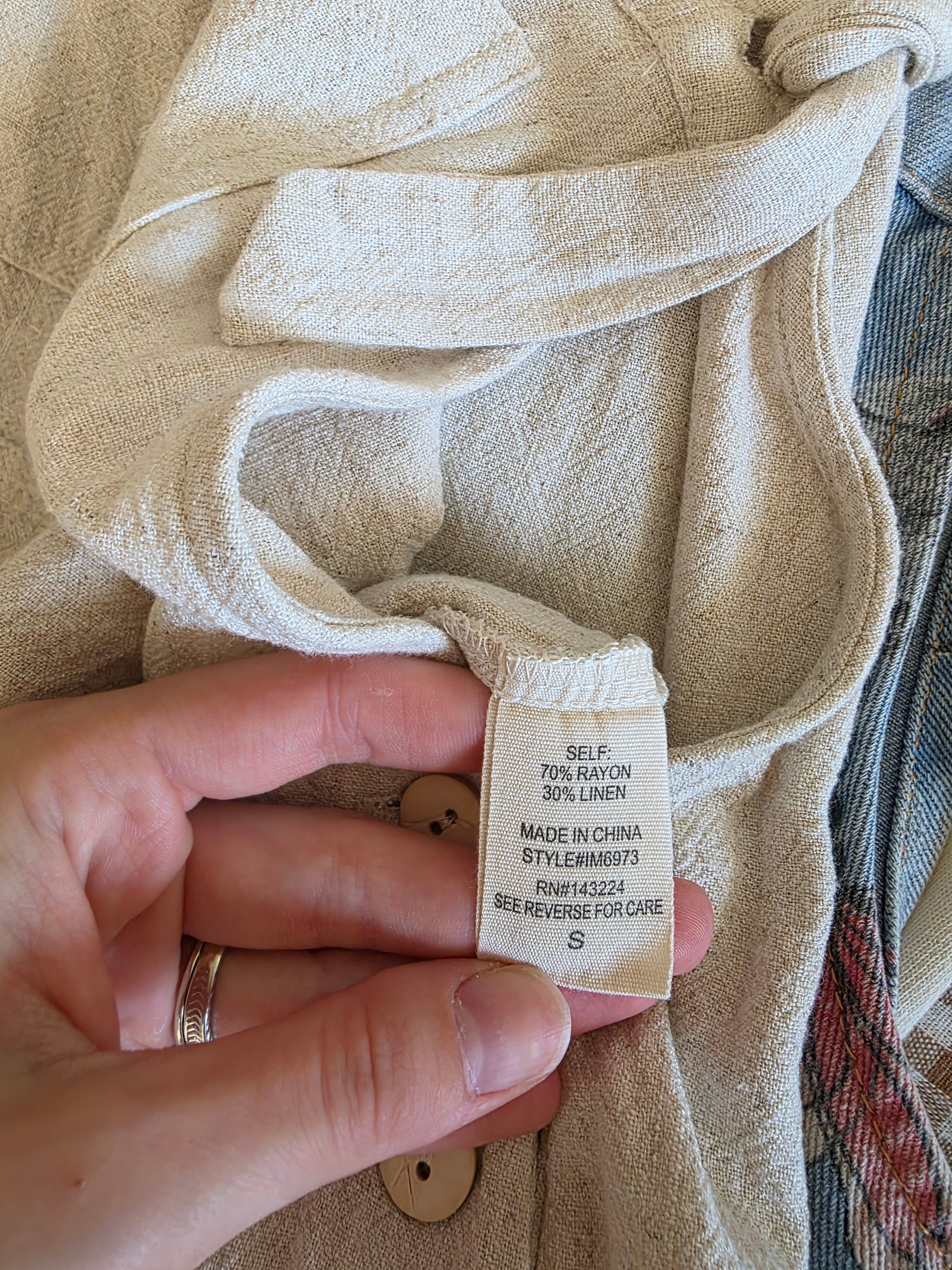 Oat Linen Blend Overalls (S)