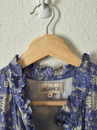 Lagamos Floral Tiered Midi Dress (M)