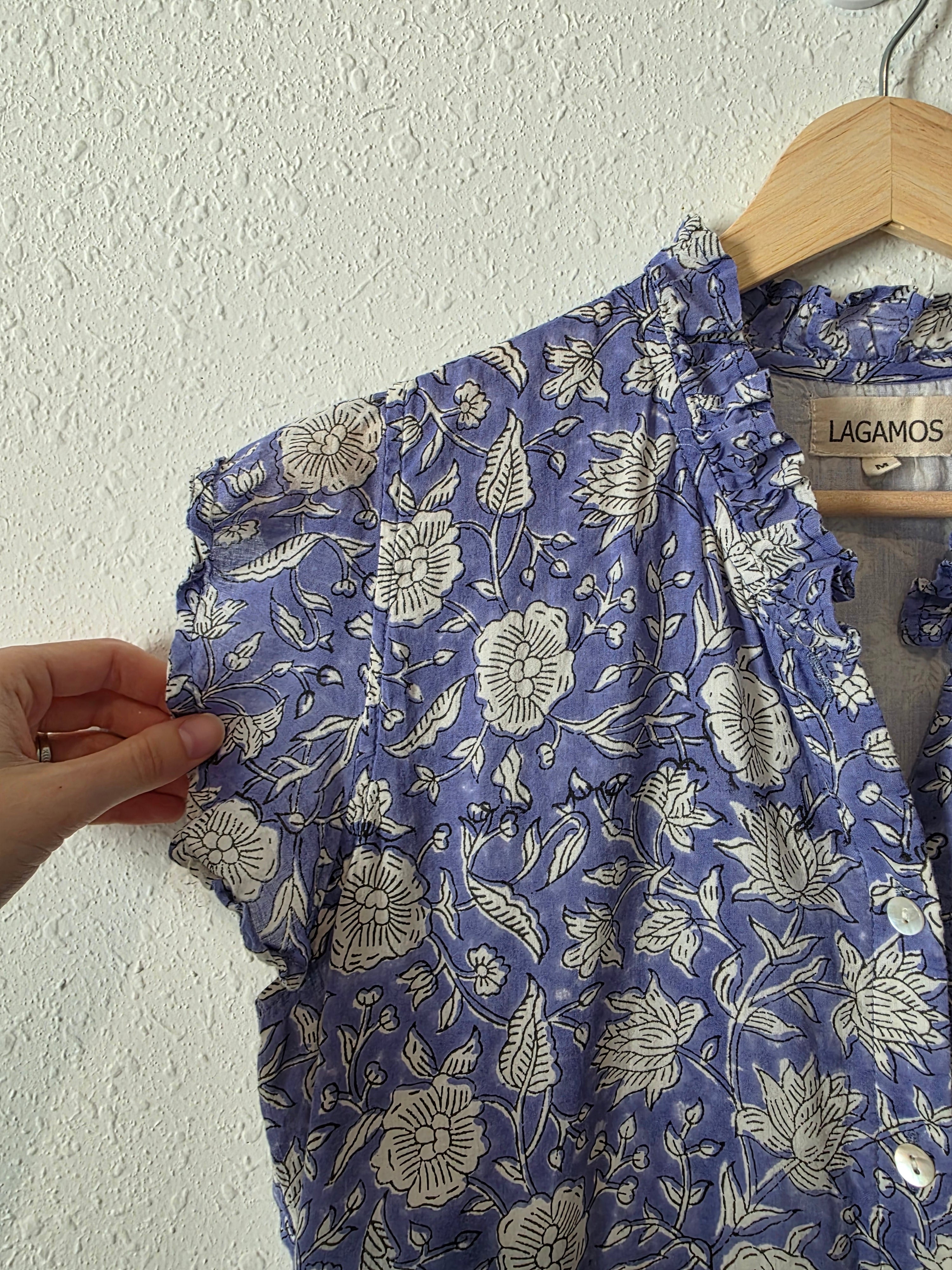 Lagamos Floral Tiered Midi Dress (M)