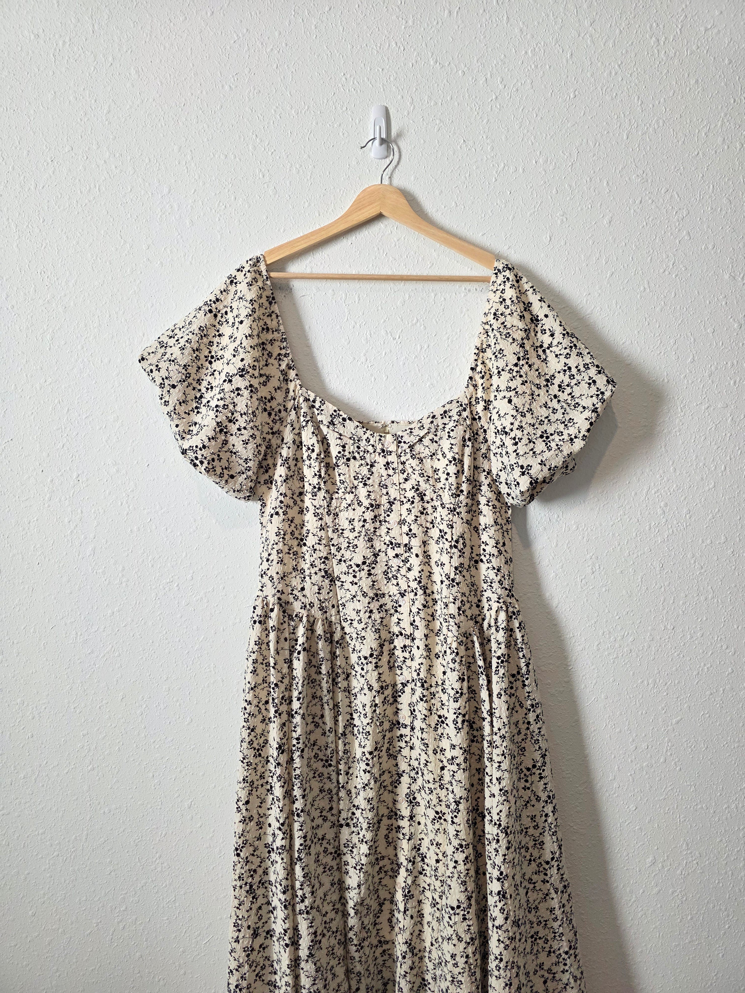 Lulus Dainty Floral Midi Dress (XL)