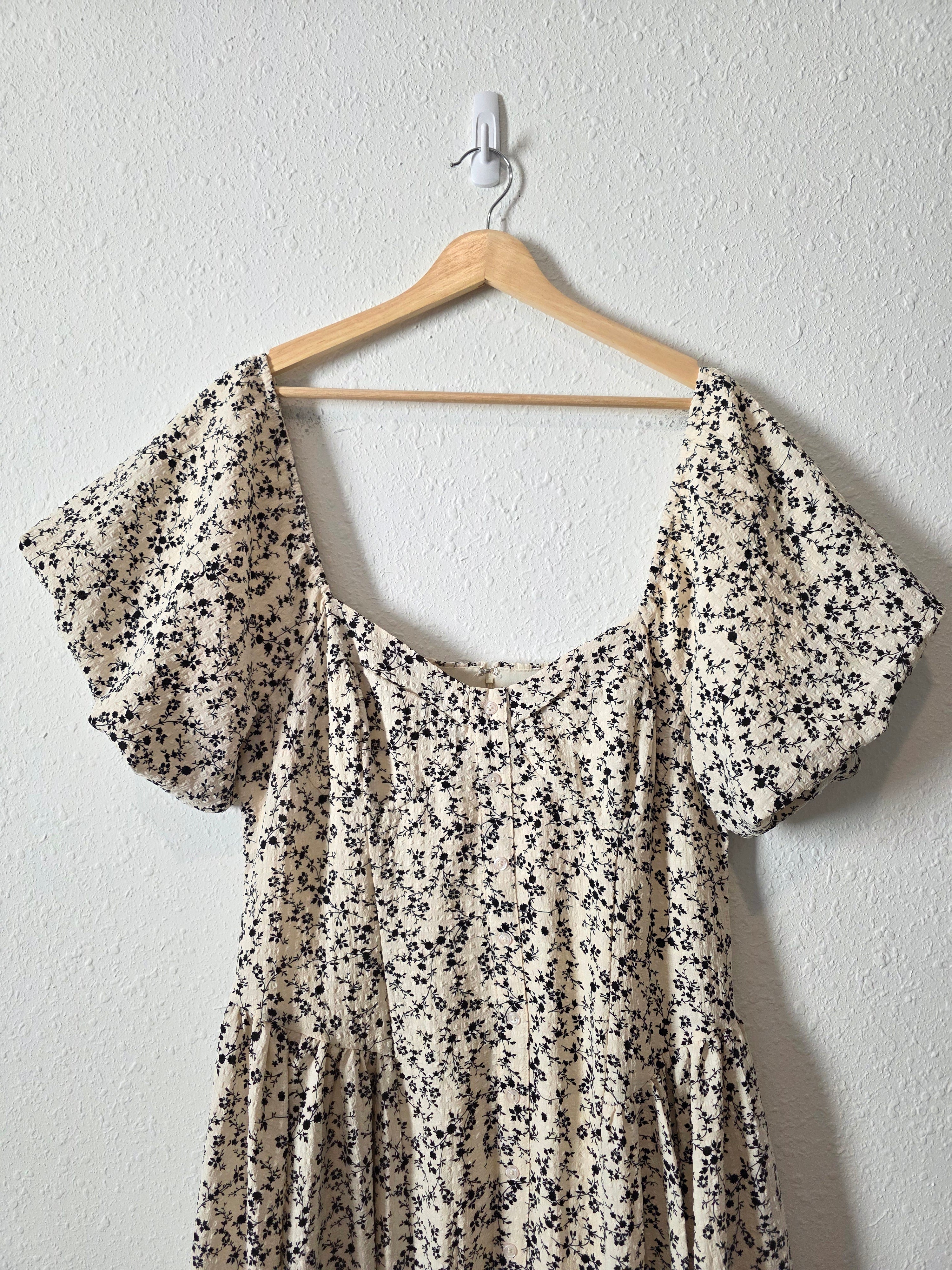 Lulus Dainty Floral Midi Dress (XL)