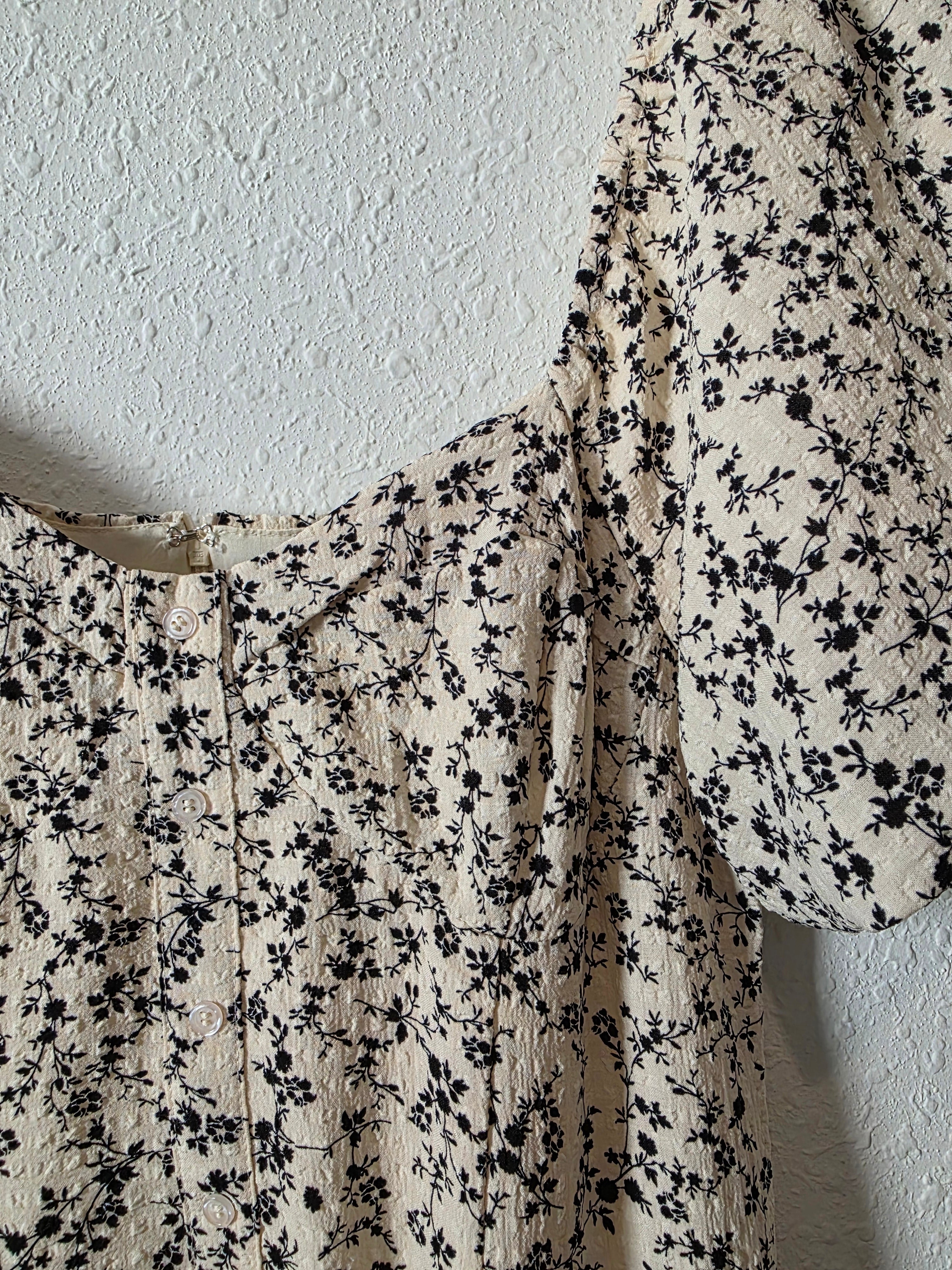 Lulus Dainty Floral Midi Dress (XL)