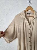 Neutral Cotton Gauze Dress (S)