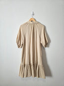 Neutral Cotton Gauze Dress (S)