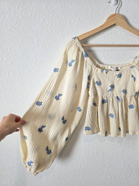 Altar'd State Floral Smocked Top (XS)