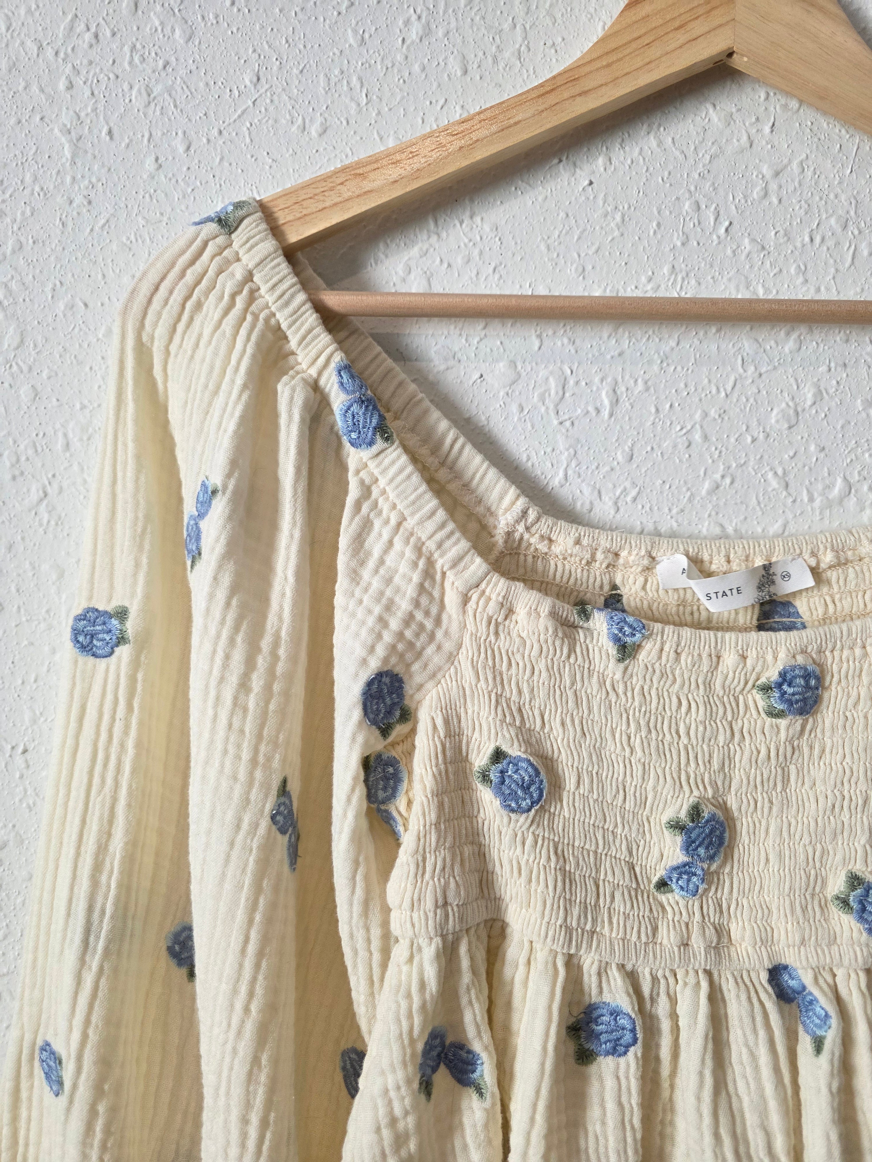 Altar'd State Floral Smocked Top (XS)