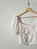 Abercrombie Puff Sleeve Ruched Top (S)