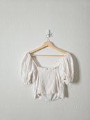 Abercrombie Puff Sleeve Ruched Top (S)