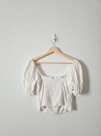 Abercrombie Puff Sleeve Ruched Top (S)