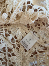 Floral Crochet Button Front Top (S)