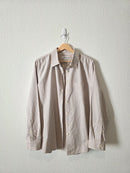 Lands End Striped Cotton Button Up (L)