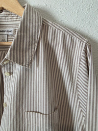 Lands End Striped Cotton Button Up (L)