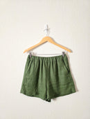 J.Crew Green Linen Relaxed Shorts (XS)