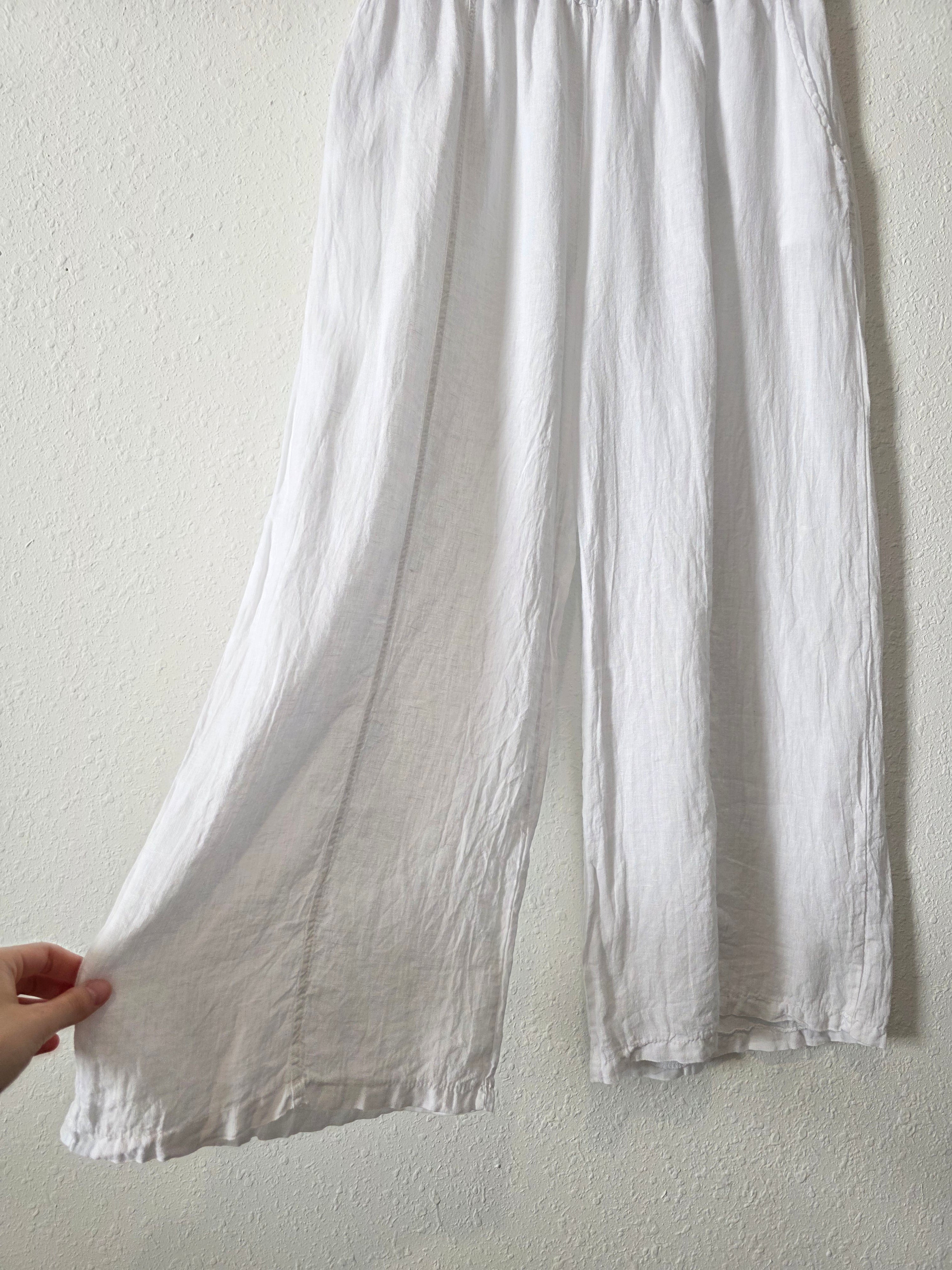 Linen Wide Leg Pants (M/L)